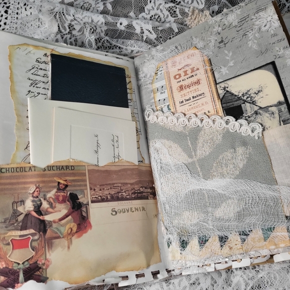 Vintage French Tapestry Junk Journal - Picture 8 of 17